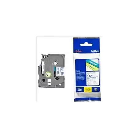 (TZE253) BROTHER CINTA ROTULADORA LAMINADA TEXTO AZUL SOBRE BLANCO - 24MMX8M