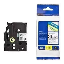 (TZE261) BROTHER CINTA ROTULADORA LAMINADA TEXTO NEGRO SOBRE BLANCO - 36MMX8M