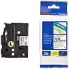 (TZE261) BROTHER CINTA ROTULADORA LAMINADA TEXTO NEGRO SOBRE BLANCO - 36MMX8M