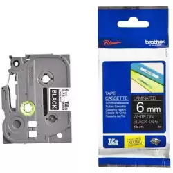 (TZE315) BROTHER CINTA ROTULADORA LAMINADA TEXTO BLANCO SOBRE NEGRO - 6MMX8M
