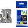 (TZE315) BROTHER CINTA ROTULADORA LAMINADA TEXTO BLANCO SOBRE NEGRO - 6MMX8M