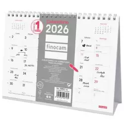 (787027326) FINOCAM CALENDARIO DE SOBREMESA PARA ESCRIBIR S-210X150MM MV CHIC BLANCO 2026