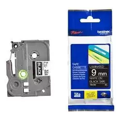 (TZE325) BROTHER CINTA ROTULADORA LAMINADA TEXTO BLANCO SOBRE NEGRO - 9MMX8M