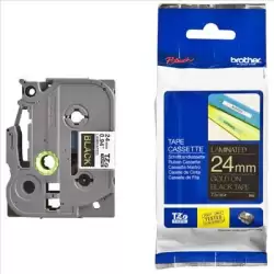(TZE354) BROTHER CINTA ROTULADORA LAMINADA TEXTO DORADO SOBRE NEGRO - 24MMX8M