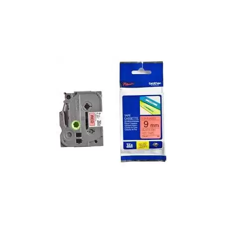 (TZE421) BROTHER CINTA ROTULADORA LAMINADA TEXTO NEGRO SOBRE ROJO - 9MMX8M