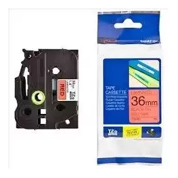 (TZE461) BROTHER CINTA ROTULADORA LAMINADA TEXTO NEGRO SOBRE ROJO - 36MMX8M