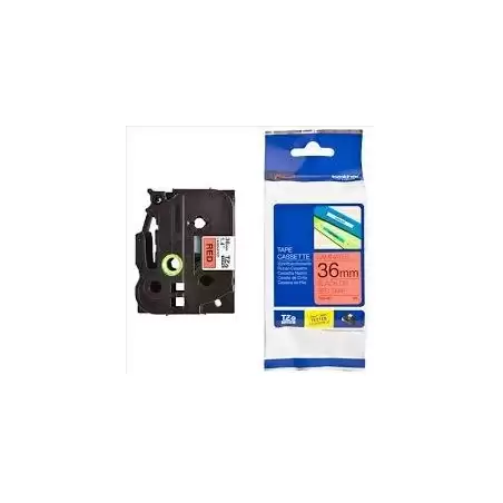 (TZE461) BROTHER CINTA ROTULADORA LAMINADA TEXTO NEGRO SOBRE ROJO - 36MMX8M