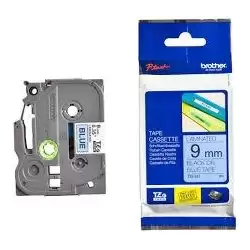(TZE521) BROTHER CINTA ROTULADORA LAMINADA TEXTO NEGRO SOBRE AZUL - 9MMX8M