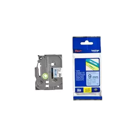 (TZE521) BROTHER CINTA ROTULADORA LAMINADA TEXTO NEGRO SOBRE AZUL - 9MMX8M