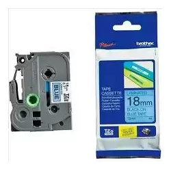 (TZE541) BROTHER CINTA ROTULADORA LAMINADA TEXTO NEGRO SOBRE AZUL - 18MMX8M