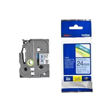 (TZE551) BROTHER CINTA ROTULADORA LAMINADA TEXTO NEGRO SOBRE AZUL - 24MMX8M