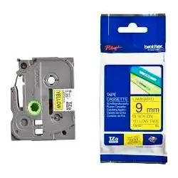 (TZE621) BROTHER CINTA ROTULADORA LAMINADA TEXTO NEGRO SOBRE AMARILLO - 9MMX8M