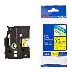 (TZE661) BROTHER CINTA ROTULADORA LAMINADA TEXTO NEGRO SOBRE AMARILLO - 36MMX8M