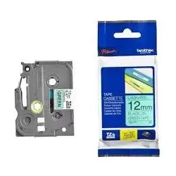 (TZE731) BROTHER CINTA ROTULADORA LAMINADA TEXTO NEGRO SOBRE VERDE - 12MMX8M