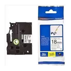 (TZEFX241) BROTHER CINTA ROTULADORA LAMINADA FLEXIBLE TEXTO NEGRO SOBRE BLANCO - 18MMX8M