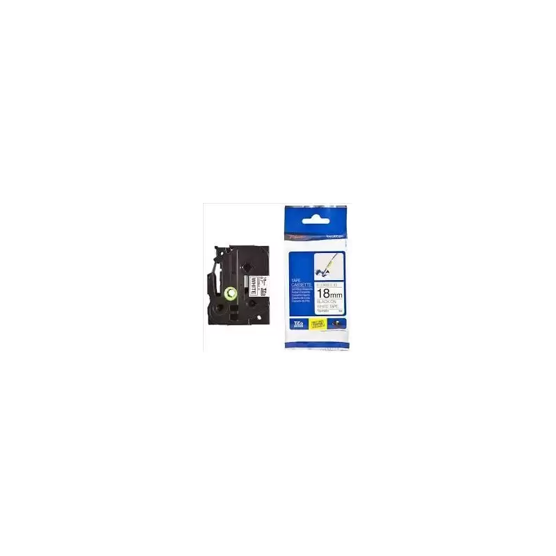 (TZEFX241) BROTHER CINTA ROTULADORA LAMINADA FLEXIBLE TEXTO NEGRO SOBRE BLANCO - 18MMX8M