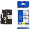 (TZEFX251) BROTHER CINTA ROTULADORA LAMINADA FLEXIBLE TEXTO NEGRO SOBRE BLANCO - 24MMX8M