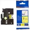 (TZEFX621) BROTHER CINTA ROTULADORA LAMINADA FLEXIBLE TEXTO NEGRO SOBRE AMARILLO - 9MMX8M