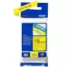 (TZEFX641) BROTHER CINTA ROTULADORA LAMINADA FLEXIBLE TEXTO NEGRO SOBRE AMARILLO - 18MMX8M