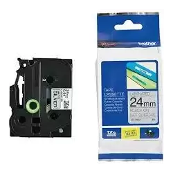 (TZEM951) BROTHER CINTA ROTULADORA LAMINADA TEXTO NEGRO SOBRE FONDO PLATA MATE - 24MMX8M