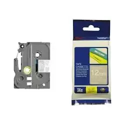 (TZEMQL35) BROTHER CINTA ROTULADORA LAMINADA MATE TEXTO BLANCO SOBRE GRIS CLARO - 12MMX5M