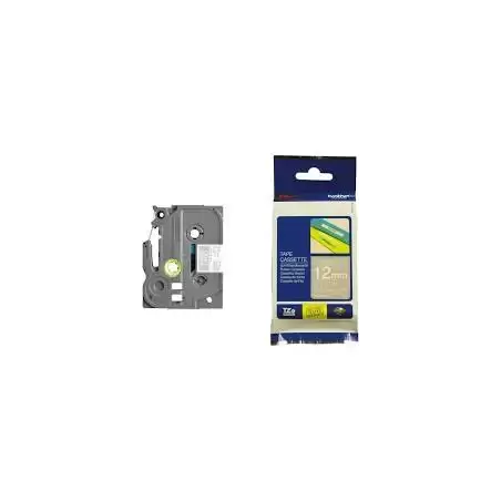 (TZEMQL35) BROTHER CINTA ROTULADORA LAMINADA MATE TEXTO BLANCO SOBRE GRIS CLARO - 12MMX5M