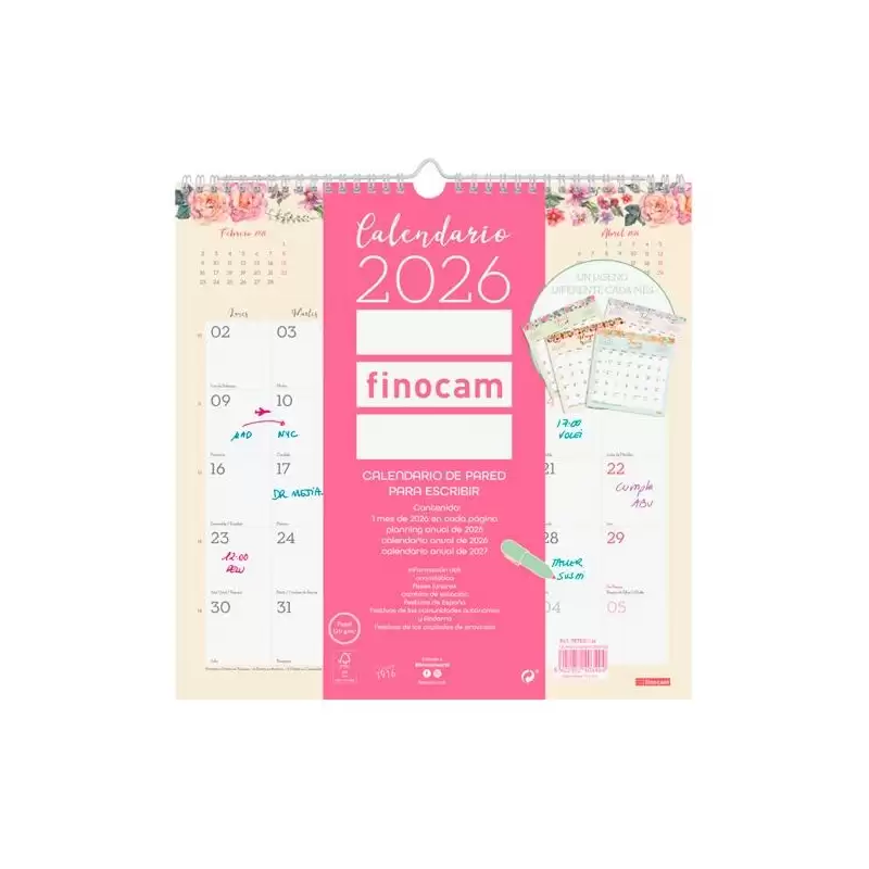 (787530126) FINOCAM CALENDARIO DE PARED 30X30-300X300MM MV DESIGN 2026