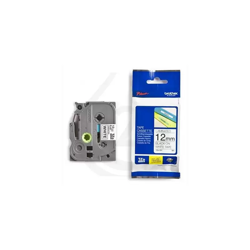 (TZES141) BROTHER CINTA ROTULADORA LAMINADA SUPER ADHESIVA TEXTO NEGRO SOBRE TRANSPARENTE - 18MMX8M