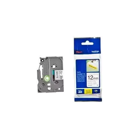 (TZES231) BROTHER CINTA ROTULADORA LAMINADA SUPER ADHESIVA TEXTO NEGRO SOBRE BLANCO - 12MMX8M