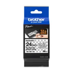 (TZESE5) BROTHER CINTA ROTULADORA LAMINADA DE SEGURIDAD TEXTO NEGRO SOBRE BLANCO - 24MMX8M