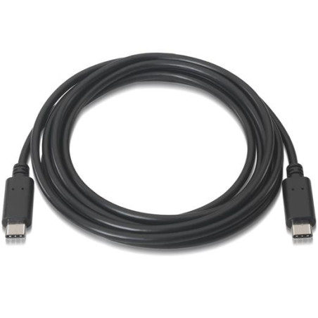 (A107-0056) AISENS CABLE USB 2.0 3A TIPO USB-C/M - USB-C/M NEGRO 1