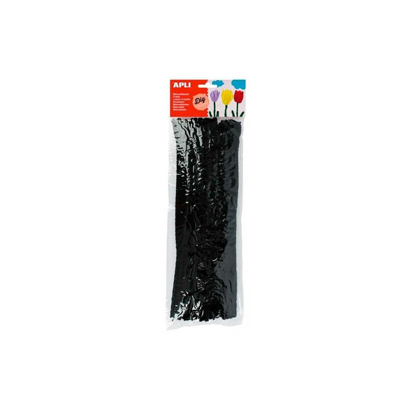 (13276) APLI LIMPIAPIPAS 300X6MM NEGRO -50U-