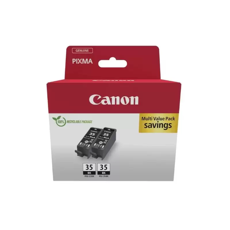 (1509B029) CANON TINTA TWIN PACK NEGRO PARA PIXMA IP 100/110 - TR 150 - PGI 35BK (PACK 2)