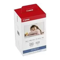 (3115B001) CANON TINTA + PAPEL TAMAÑO POSTAL 10X15CM (108 FOTOS) CP-100 - KP-108IN