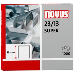 (042-0533) NOVUS GRAPAS SUPER 23/13 PARA GRAPADORAS DE GRUESOS CAJA 1000 UD