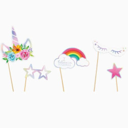 (116-1010) OH YEAH PHOTOCALL UNICORNIO SET DE 5 PIEZAS