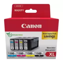 (9182B010) CANON TINTA ECOPACK BK+C/M/Y PACK 4XL PARA MAXIFY IB 4050/4150 - MB 5150/5155/5350/5450 - PGI 1500XL
