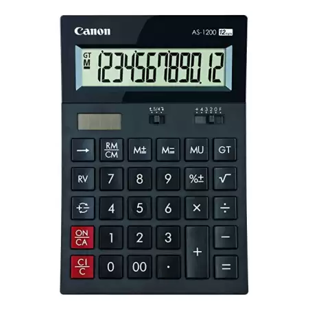 (4599B001) CANON CALCULADORA AS-1200 ALIMENTACION DUAL (SOLAR Y PILAS)