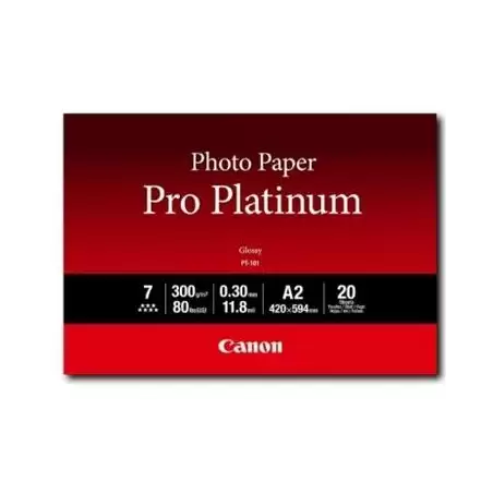 (2768B067) CANON PAPEL FOTOGRAFICO PT-101 A2 PRO PLATINUM 300GR. (20 HOJAS)