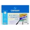 (C200400697) CANSON GUARRO BLOC ACUARELA Y TÉMPERA BASIK ESPIRAL 10 HOJAS 370GR 32