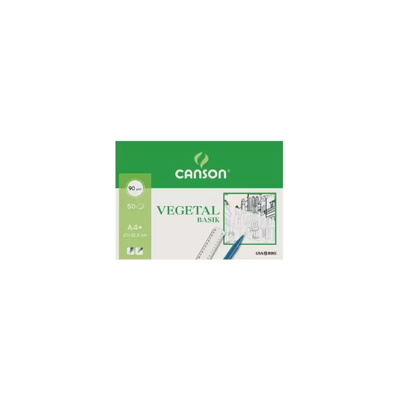 (C200400714) CANSON BLOC VEGETAL BASIK ENCOLADO 50 HOJAS 90 GR. 23X32