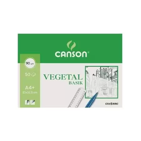 (C200400714) CANSON BLOC VEGETAL BASIK ENCOLADO 50 HOJAS 90 GR. 23X32