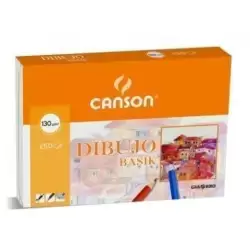 (C200401405) CANSON CAJA DE LÁMINAS DIBUJO BASIK 250 HOJAS 130 GR. 21X29