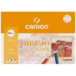 (C200403159) CANSON MINIPACK DIBUJO BASIK 10 HOJAS LISO 130 GR. 29