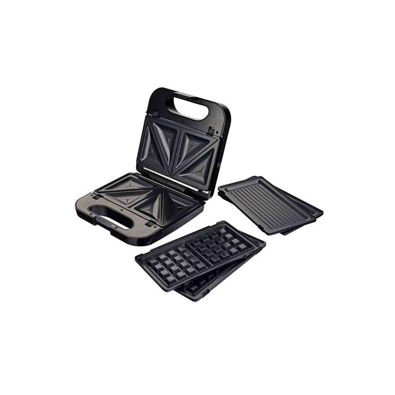 (SAN MULTI NG) GRUNKEL SANDWICHERA C/ GRILL 750W 3 PLACAS DESMONTABLES NEGRO