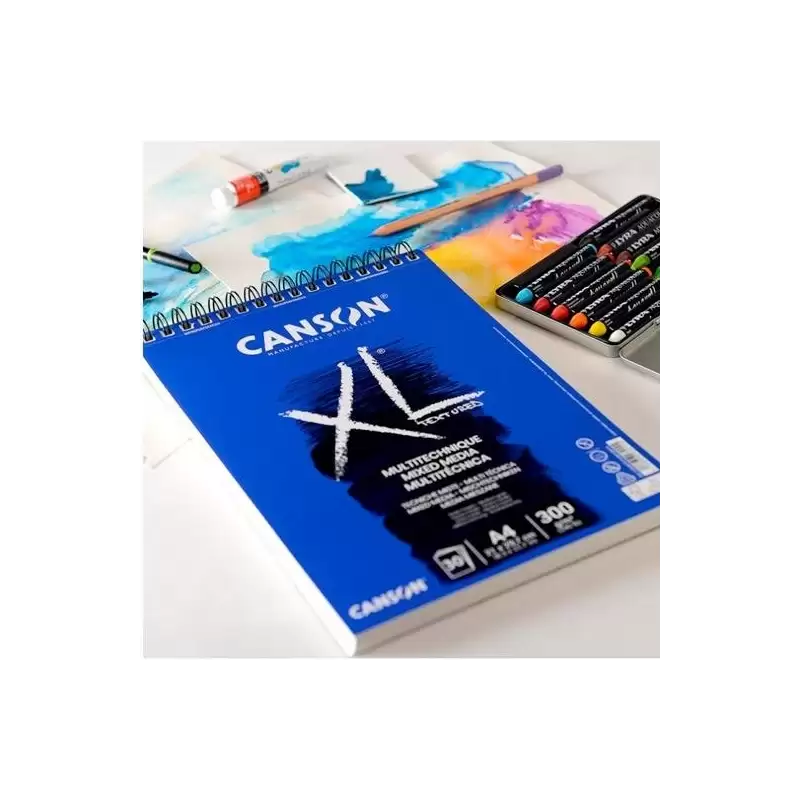 (C200807215) CANSON BLOC DIBUJO XL MIXED MEDIA TEXTURED 30H A4 BLANCO