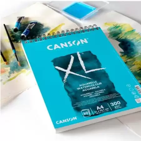 (C400082843) CANSON BLOC DIBUJO XL AQUARELLE 20H A5 BLANCO
