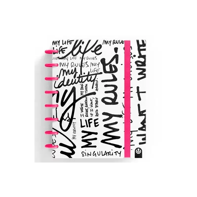 (66017079) CARCHIVO CUADERNO INGENIOX EDIT MY LIFE A5 80H 100GR RAYAS ROSA NEÓN