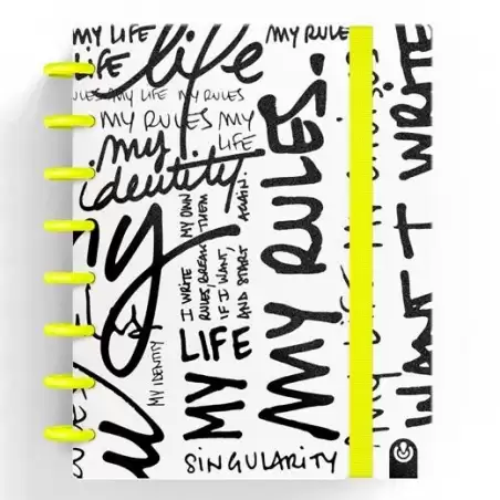 (66017080) CARCHIVO CUADERNO INGENIOX EDIT MY LIFE A5 80H 100GR RAYAS AMARILLO NEÓN