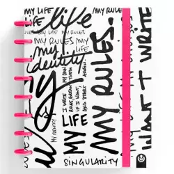 (66017179) CARCHIVO CUADERNO INGENIOX EDIT MY LIFE A5 80H 100GR CUADRÍCULA ROSA NEÓN
